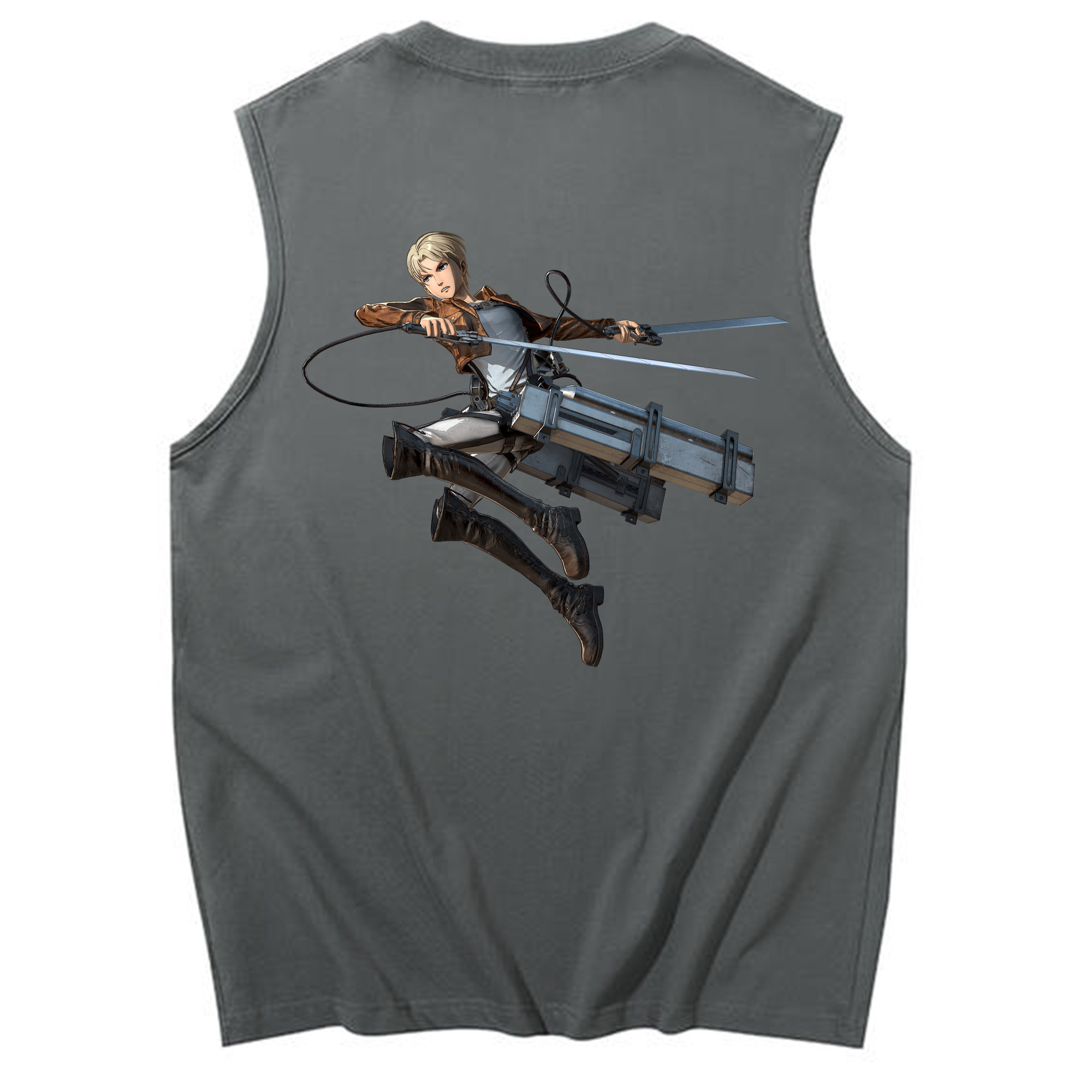 （画像用） 進撃の巨人 Attack on Titan コットン100％タンクトップ（背面プリント）